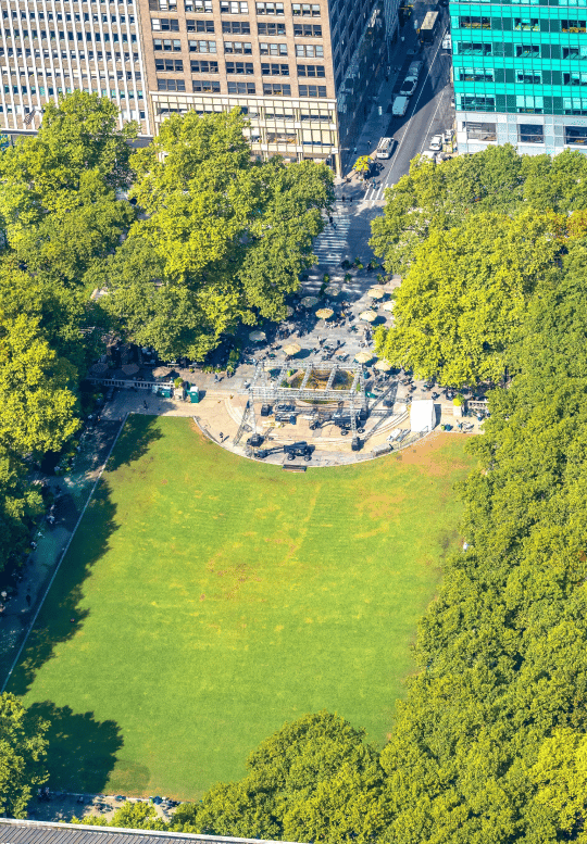 Bryant Park Aerial View - Image by xbrchx