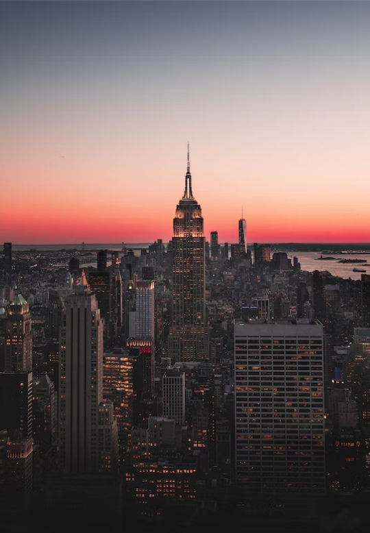 NYC view at sunset